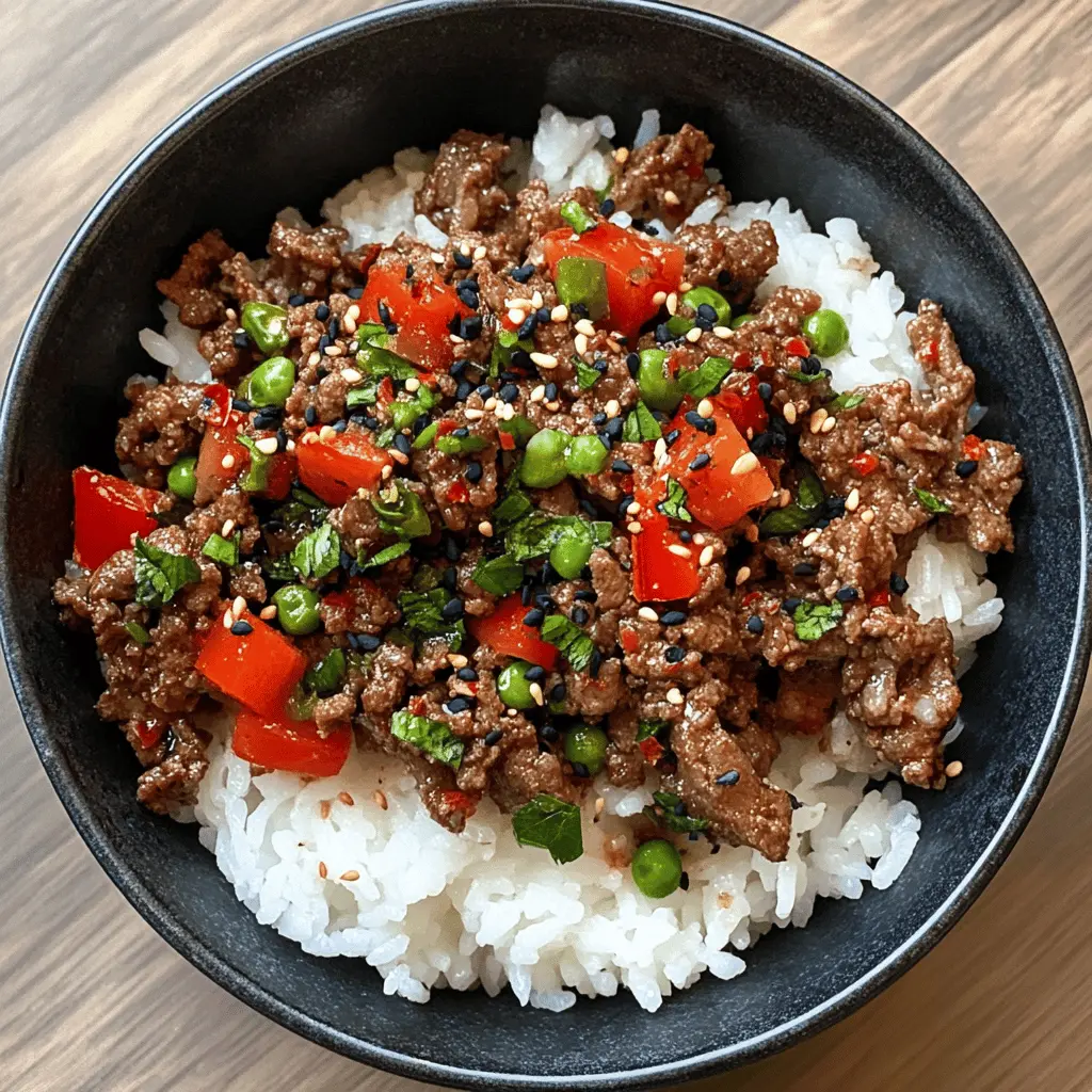 This Beef and Pepper Rice Bowl is a colorful and satisfying meal that's perfect for busy weeknights! With tender beef, vibrant bell peppers, and fluffy rice, it's packed with flavor and nutrition. Ideal for meal prep or a quick dinner, just make it once and you'll want to save it for more! Perfect for family get-togethers or casual nights in. Save this recipe to enjoy a hearty dish anytime!