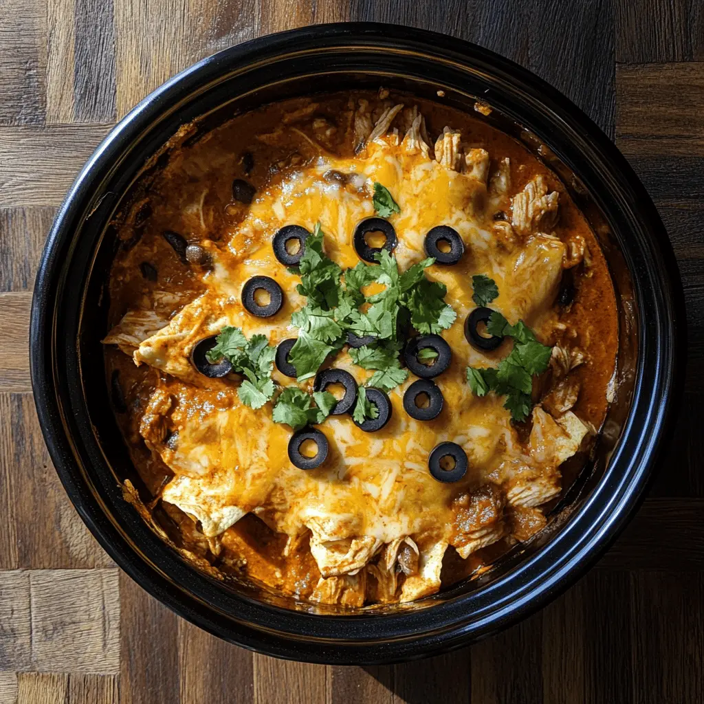 This Chicken Enchilada Crock Pot Meal is the perfect one-pot dish that brings together tender chicken, zesty enchilada sauce, and gooey cheese! It's easy to prepare and is packed with flavor, making it a great choice for busy weeknights or gatherings. Save this recipe for a delicious and comforting meal that everyone will love! Perfect for taco night or cozy family dinners.
