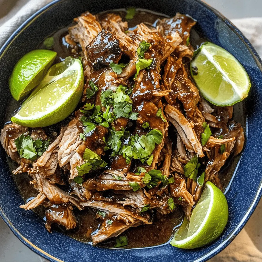 Transform your meal time with this Easy Crockpot Pork Carnitas Recipe! Juicy and tender pork shoulder meets a blend of zesty lime and aromatic spices for a dish that's bursting with flavor. Perfect for tacos, burritos, or nachos, it's a crowd-pleaser for any occasion. Save this recipe for a hassle-free dinner that everyone will love!