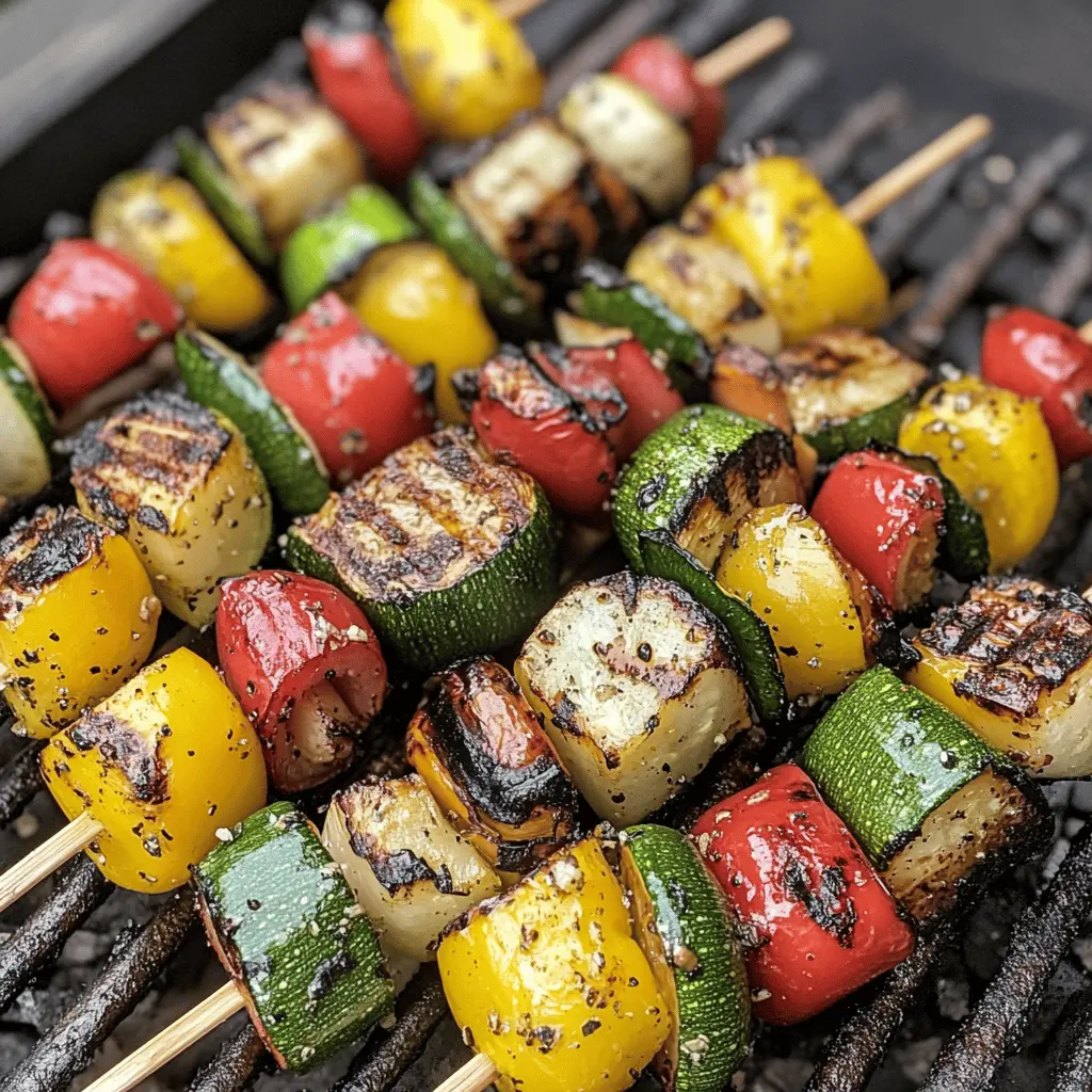 Get ready for bright and colorful Easy Grilled Vegetable Skewers that are perfect for any barbecue or picnic! Packed with fresh veggies like bell peppers, zucchini, and cherry tomatoes, this recipe brings out the natural sweetness when grilled. Perfect for a quick side or a delightful appetizer. Save this pin for your next cookout!