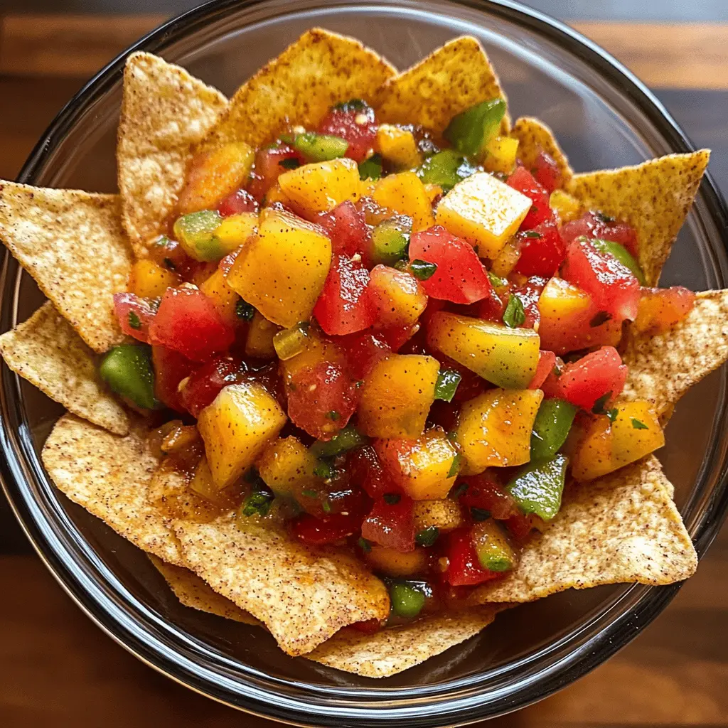Brighten up your snack time with this zesty Fruit Salsa paired with crispy Cinnamon Chips! Bursting with fresh flavors from a mix of juicy fruits, this recipe is a delightful treat for any occasion. Perfect for parties, picnics, or just a fun dessert at home. Save this pin for an easy and refreshing addition to your next gathering!