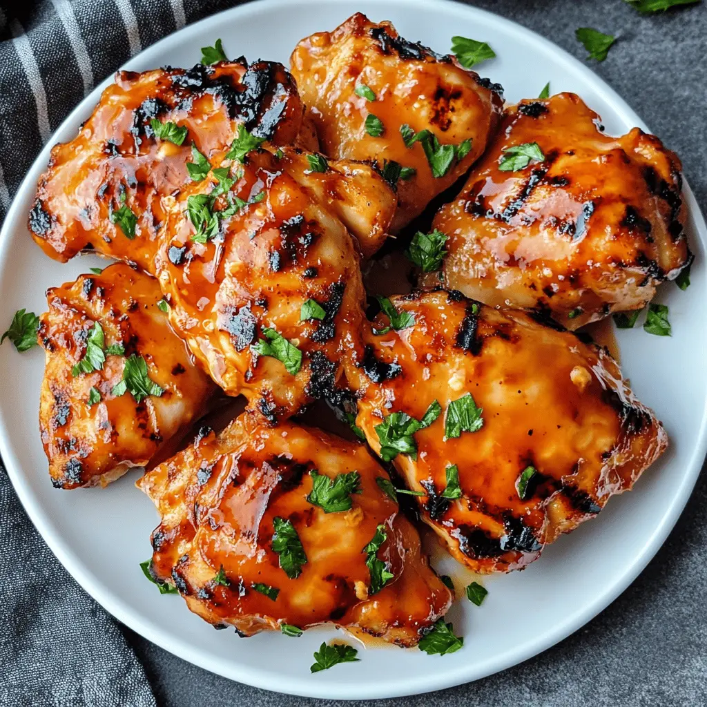 Fire up your grill for these delicious Honey Buffalo Chicken Thighs! Juicy, tender thighs coated in a sweet and spicy honey buffalo sauce make this dish a standout. Perfect for summer barbecues or a cozy dinner. Don't forget to save this recipe for your next cookout! 🍗🔥 #GrilledChicken #BuffaloSauce #HoneyBuffalo #Recipe