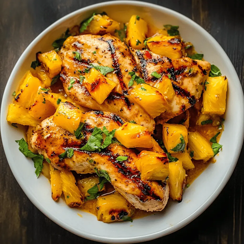 Brighten up your dinner with this Grilled Mango Pineapple Chicken! Juicy chicken breasts marinated in a tropical blend of mango and pineapple create a mouthwatering dish. Perfect for summer barbecues or weeknight meals, this recipe is quick and easy. Save this pin for a flavorful feast that's sure to impress your family and friends!
