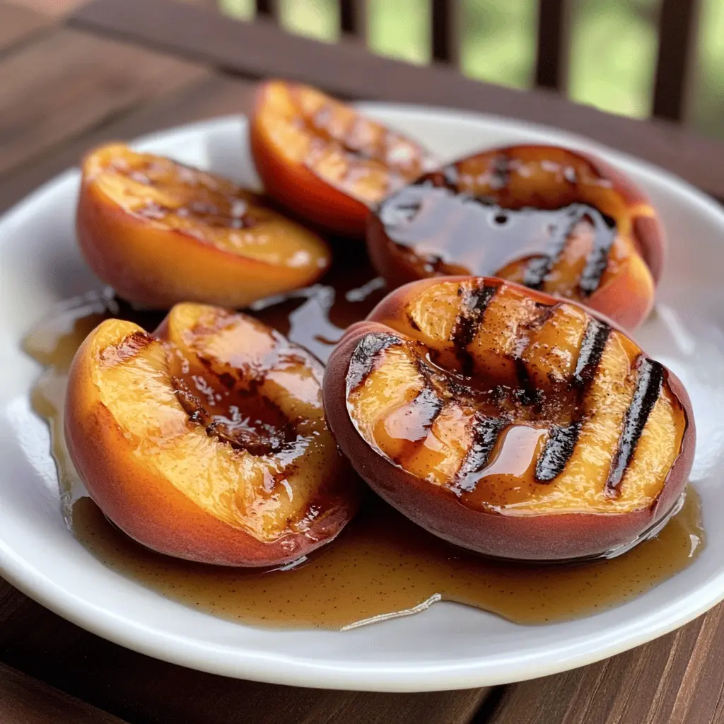 Sweet, caramelized grilled peaches drizzled with cinnamon honey sauce make the perfect summer dessert! This easy recipe transforms simple ingredients into a delightful treat. Enjoy the juicy flavors and warm aroma that will impress your guests or elevate a cozy night at home. Save this recipe for your next BBQ or family gathering!