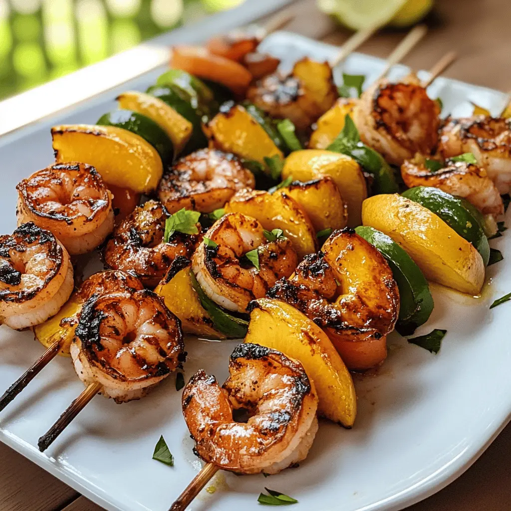 Get ready for a summer treat with these Grilled Shrimp and Peach Kabobs! Juicy shrimp paired with sweet, caramelized peaches create a delicious dish perfect for BBQs or family gatherings. Serve these easy-to-make kabobs at your next picnic, and watch them disappear. Don’t forget to save this recipe for your warm-weather cookouts!