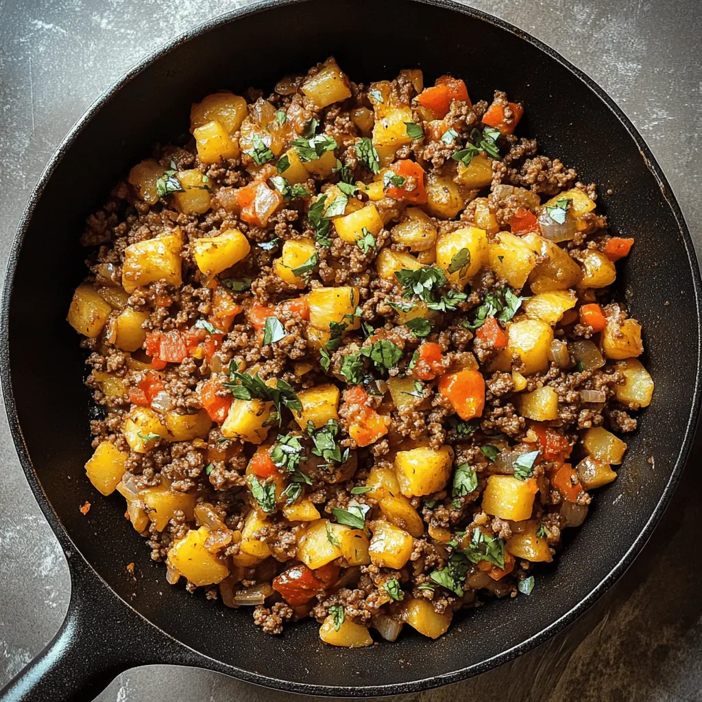 Looking for a hearty meal? This Ground Beef and Potatoes recipe is packed with flavor and sure to satisfy your hunger! With tender potatoes and savory ground beef, it's a simple dish that makes for a perfect weeknight dinner. Save this recipe for a cozy family meal or a comforting dinner with friends!