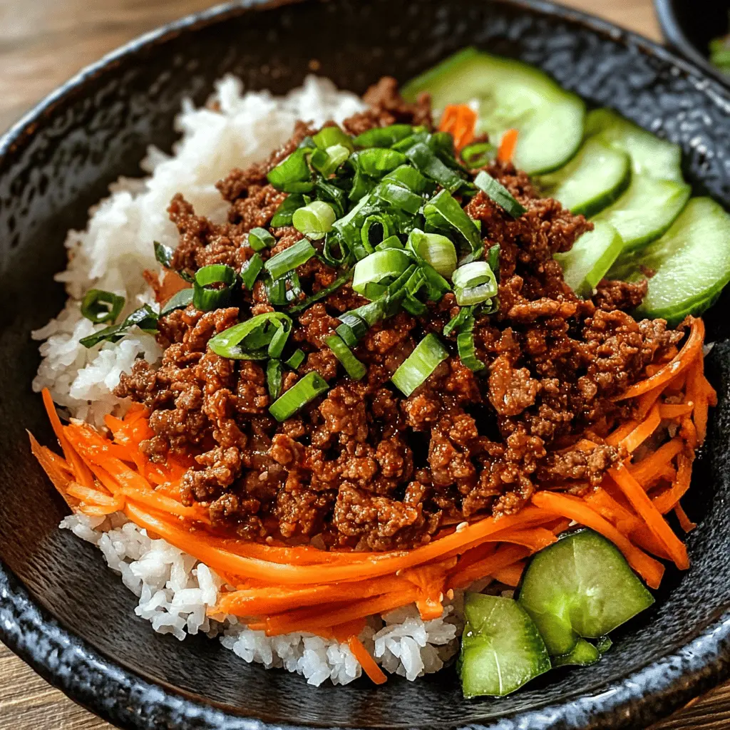 Treat yourself to a delightful twist on a classic with this Ground Beef Bulgogi! Quick and easy to make, this dish features minced beef marinated in a rich blend of soy sauce, sesame oil, and garlic for an irresistible flavor. Perfect served with rice or in lettuce wraps. Save this recipe for your next family dinner or casual gathering!