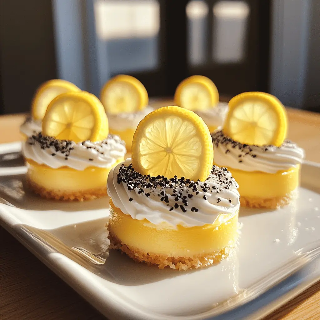 These Mini Lemon Cheesecakes are a delightful treat bursting with fresh citrus flavor. Easy to make and perfect for any gathering, they offer a creamy texture on a crunchy graham cracker crust. Ideal for summer parties, picnics, or just a sweet ending to your day! Save this recipe for a refreshing dessert that everyone will love!