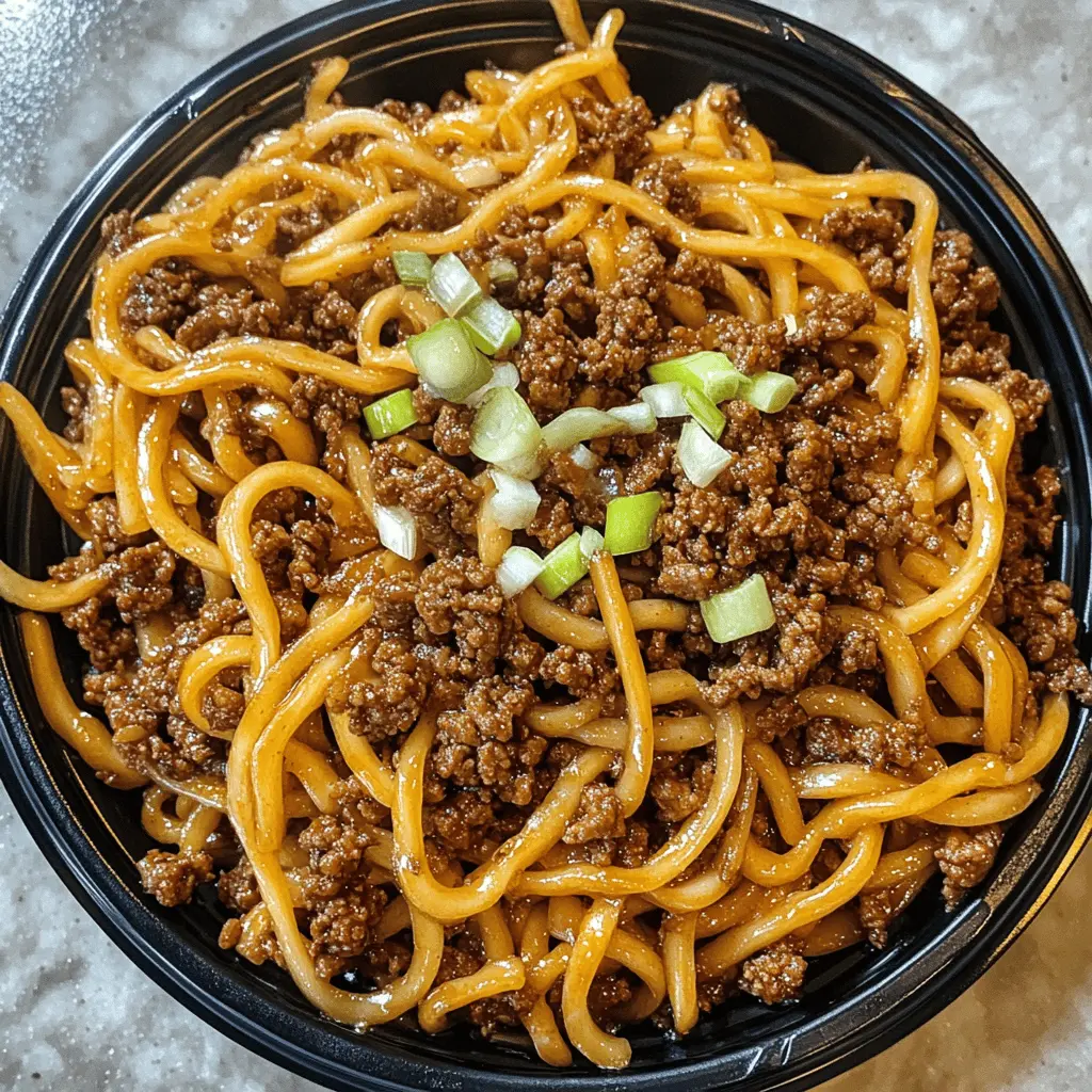 These Mongolian Ground Beef Noodles are a delightful mix of savory beef, fresh vegetables, and flavorful sauce that will have everyone asking for seconds! With easy-to-follow steps, you’ll create a satisfying meal perfect for weeknight dinners or casual gatherings. Save this recipe to enjoy a quick and delicious dish any time!