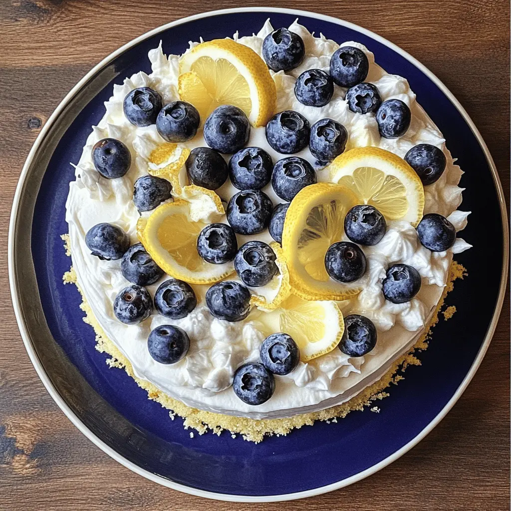 Looking for a refreshing dessert that’s a breeze to make? This No-bake Lemon Dazzling Blueberry Cream Cake layers creamy lemon filling with fresh blueberries for a delightful treat. Perfect for summer gatherings or family celebrations, it’s both sweet and tangy. Save this recipe to impress your guests with a light and luscious dessert that requires no baking!