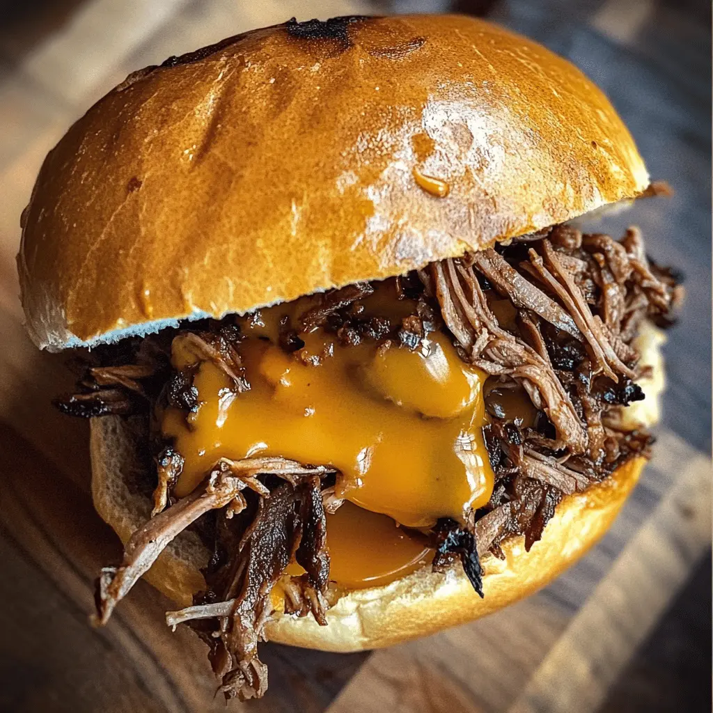Get ready to enjoy mouthwatering Pulled Beef Sandwiches! These hearty sandwiches feature tender, slow-cooked beef drenched in a rich barbecue sauce, topped with crunchy coleslaw. Perfect for weekend gatherings or game day! Save this recipe for a crowd-pleasing meal that everyone will love.