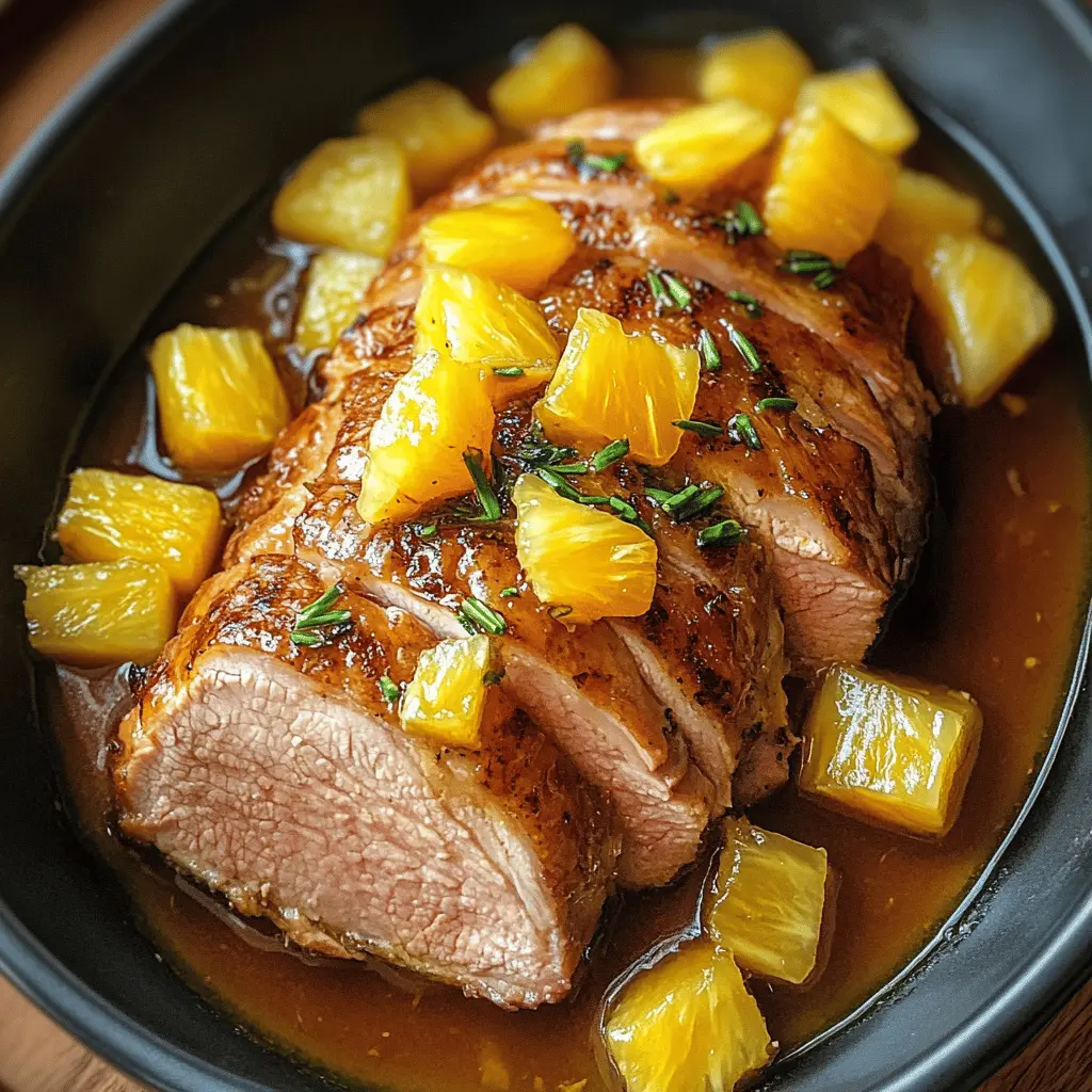 This Slow Cooker Pineapple Pork Loin is a deliciously sweet and tangy dish that's perfect for family dinners or meal prep! Made with tender pork loin and tropical pineapple, it's an easy set-it-and-forget-it recipe. Save this pin for a hassle-free weeknight meal that everyone will love! Perfect for summer barbecues or cozy gatherings.