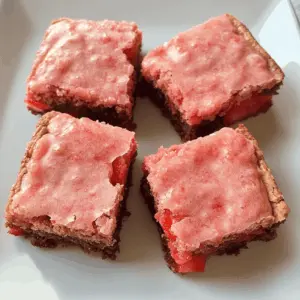 Treat yourself to these rich and fudgy Strawberry Brownies that are bursting with fresh strawberry flavor! Perfectly sweetened and decadently chocolatey, they are a delightful twist on classic brownies. Ideal for gatherings or a sweet snack, be sure to save this recipe for a delicious dessert any time you need something special!