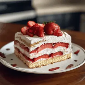 This no-bake Strawberry Icebox Cake is the perfect summer treat! Layered with fresh strawberries and creamy whipped topping, it’s simple to make and a delightfully refreshing dessert. Perfect for picnics, parties, or just a cozy night at home. Save this recipe for a cool and delicious dessert everyone will love!