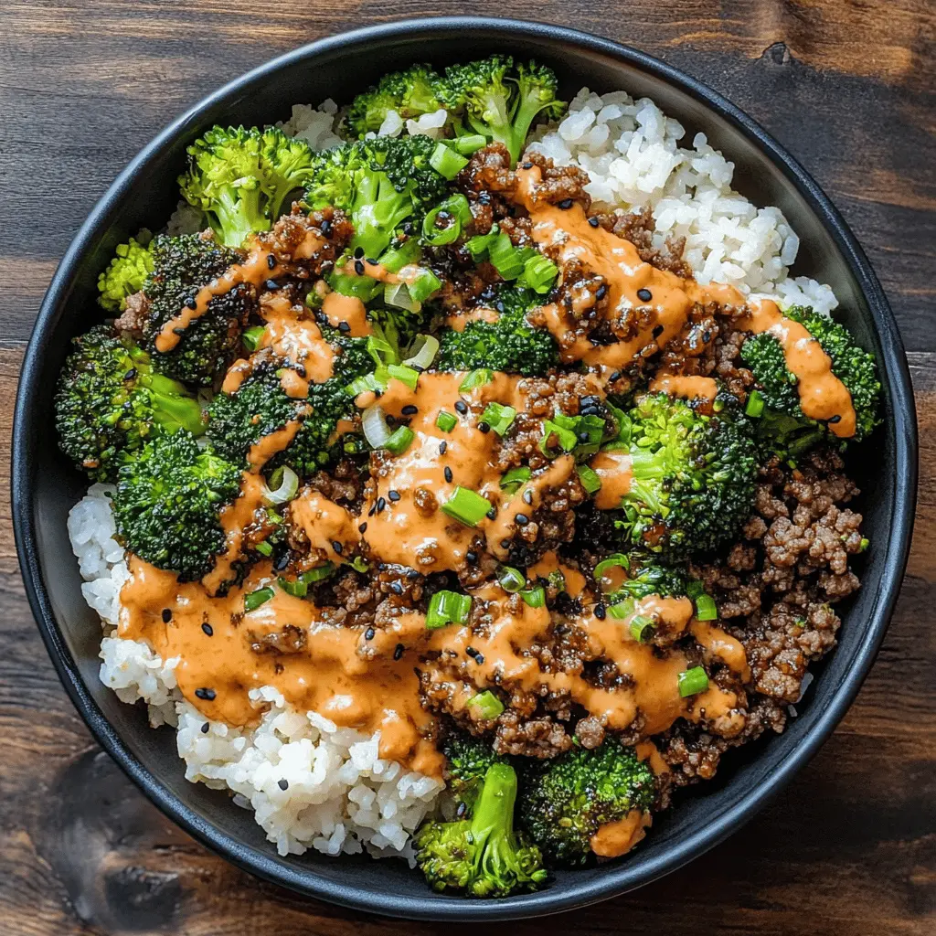 Looking for a quick and satisfying meal? This Teriyaki Ground Beef and Broccoli with Yum Yum Sauce is a winner! Perfectly seasoned ground beef combines with fresh broccoli, all topped off with a creamy, delicious Yum Yum Sauce. Great for busy weeknights or meal prep! Save this recipe for a flavorful dinner that everyone will love.