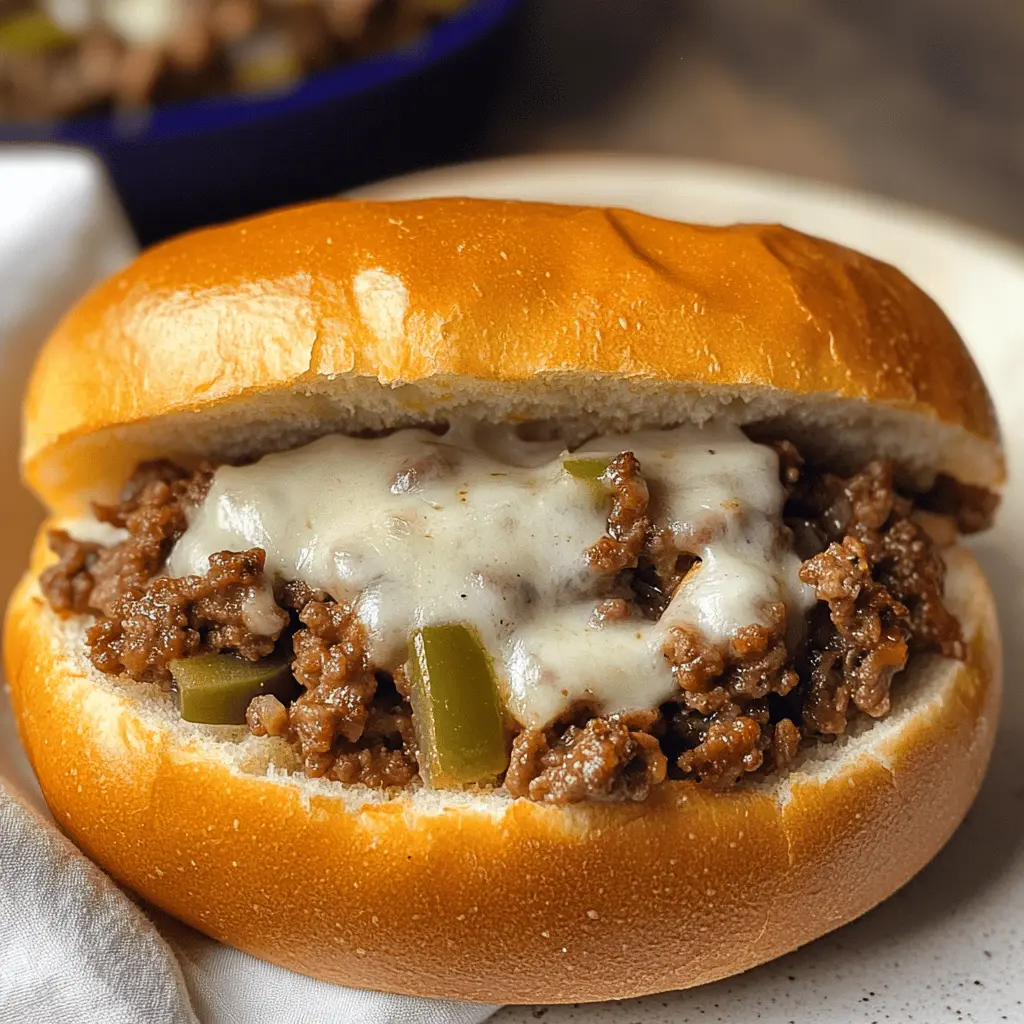 Easy Philly Cheesesteak Sloppy Joes Recipe