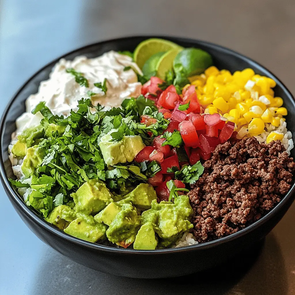 Easy Ground Beef Burrito Bowl Recipe