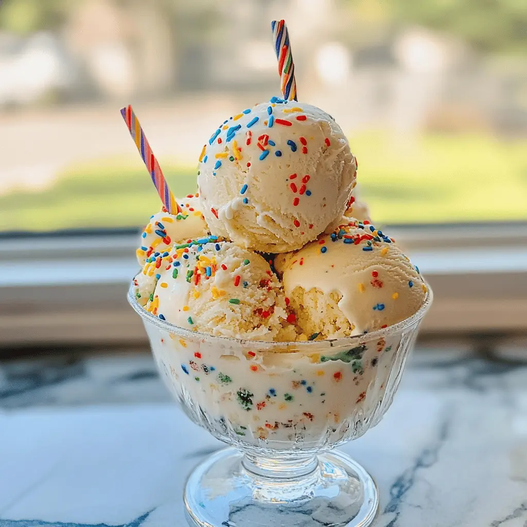 Easy Homemade Birthday Cake Ice Cream Recipe