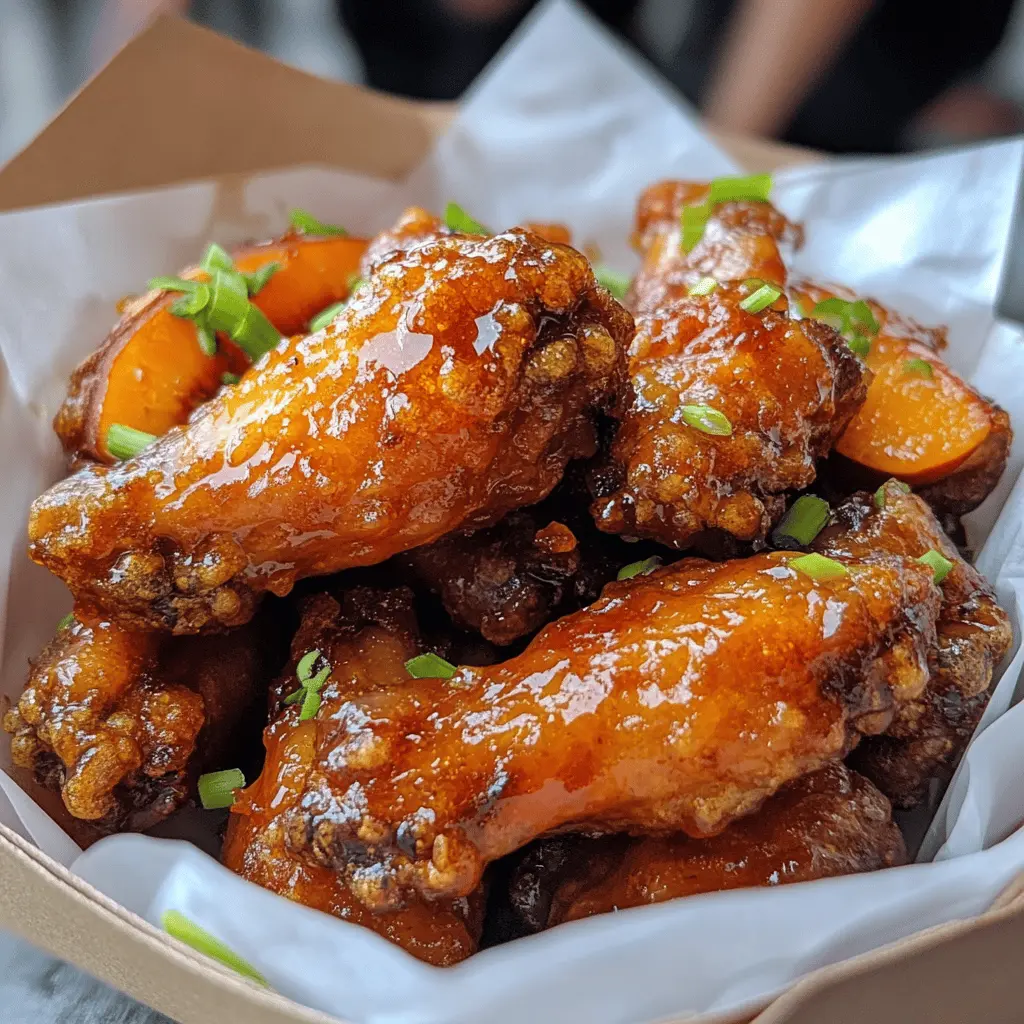 Easy Hot Honey Peach Chicken Wings Recipe