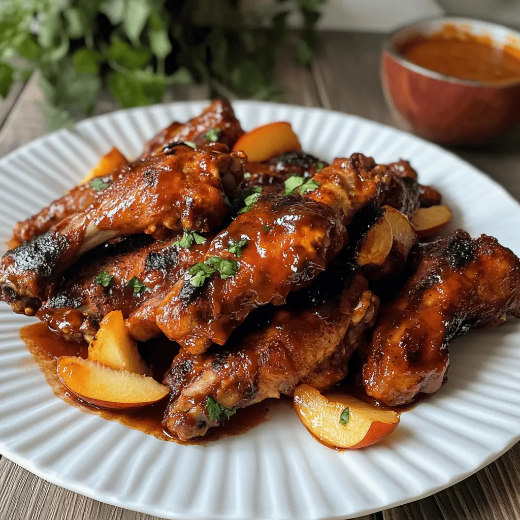 Easy Peach Bourbon BBQ Grilled Chicken Recipe