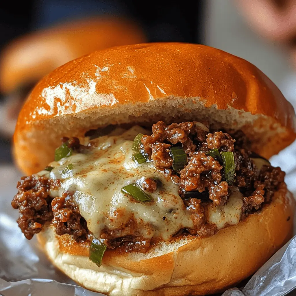 Easy Philly Cheesesteak Sloppy Joes Recipe