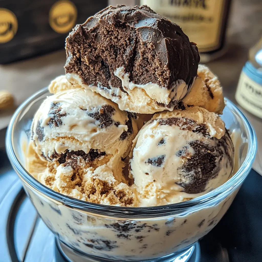 Easy Peanut Butter Brownie Ice Cream Recipe