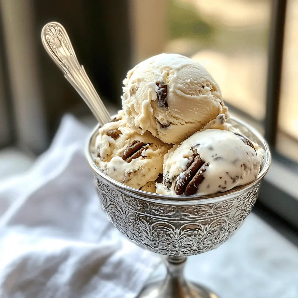Brown Butter Ice Cream With Candied Pecans And Chocolate Chunks