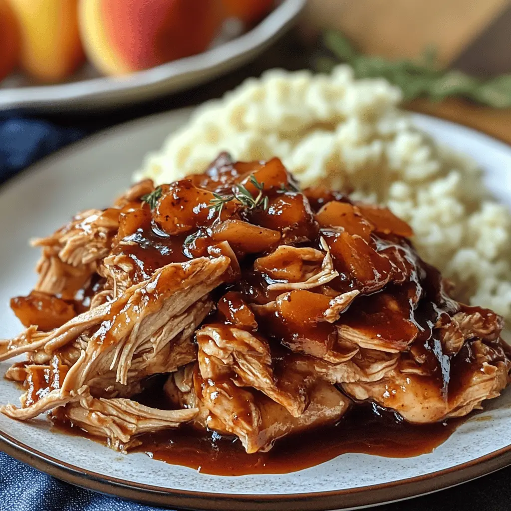Easy Slow Cooker Peach BBQ Chicken Recipe