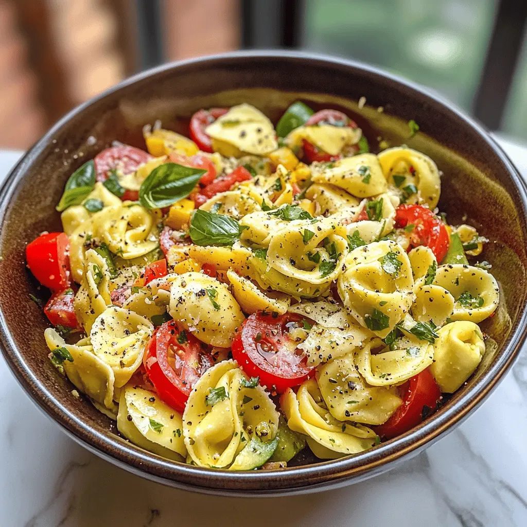 Easy Cheesy Tortellini Pasta Salad Recipe
