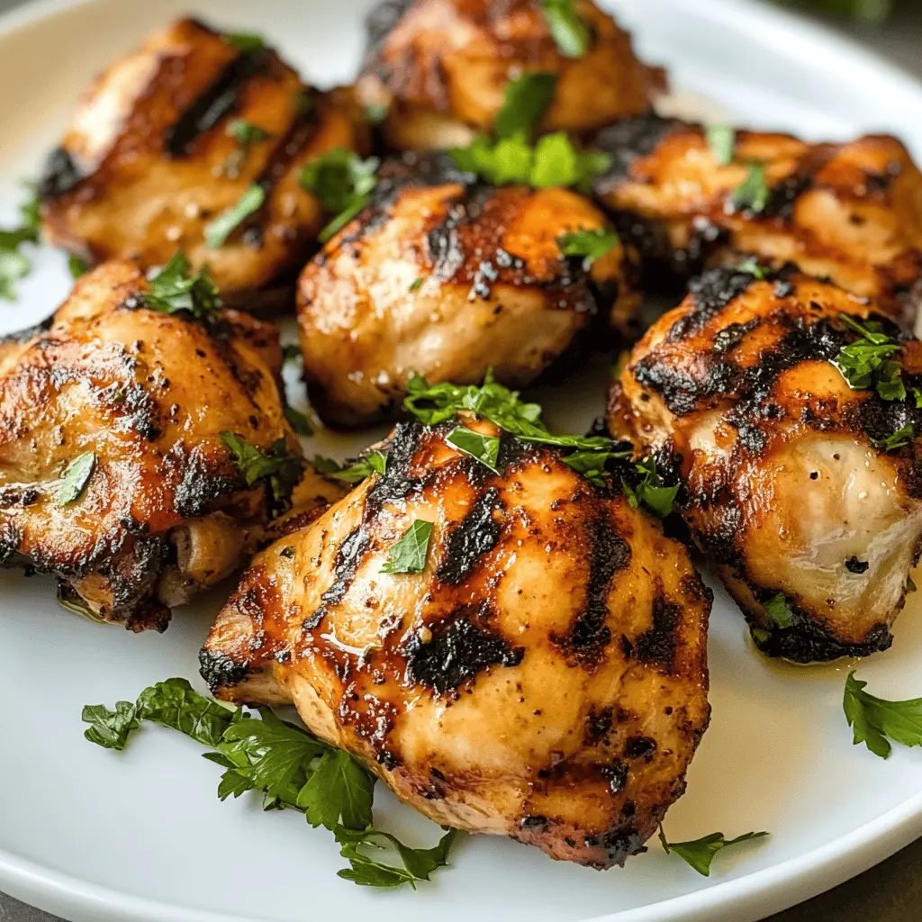 Easy Juicy Marinated Grilled Chicken Thighs