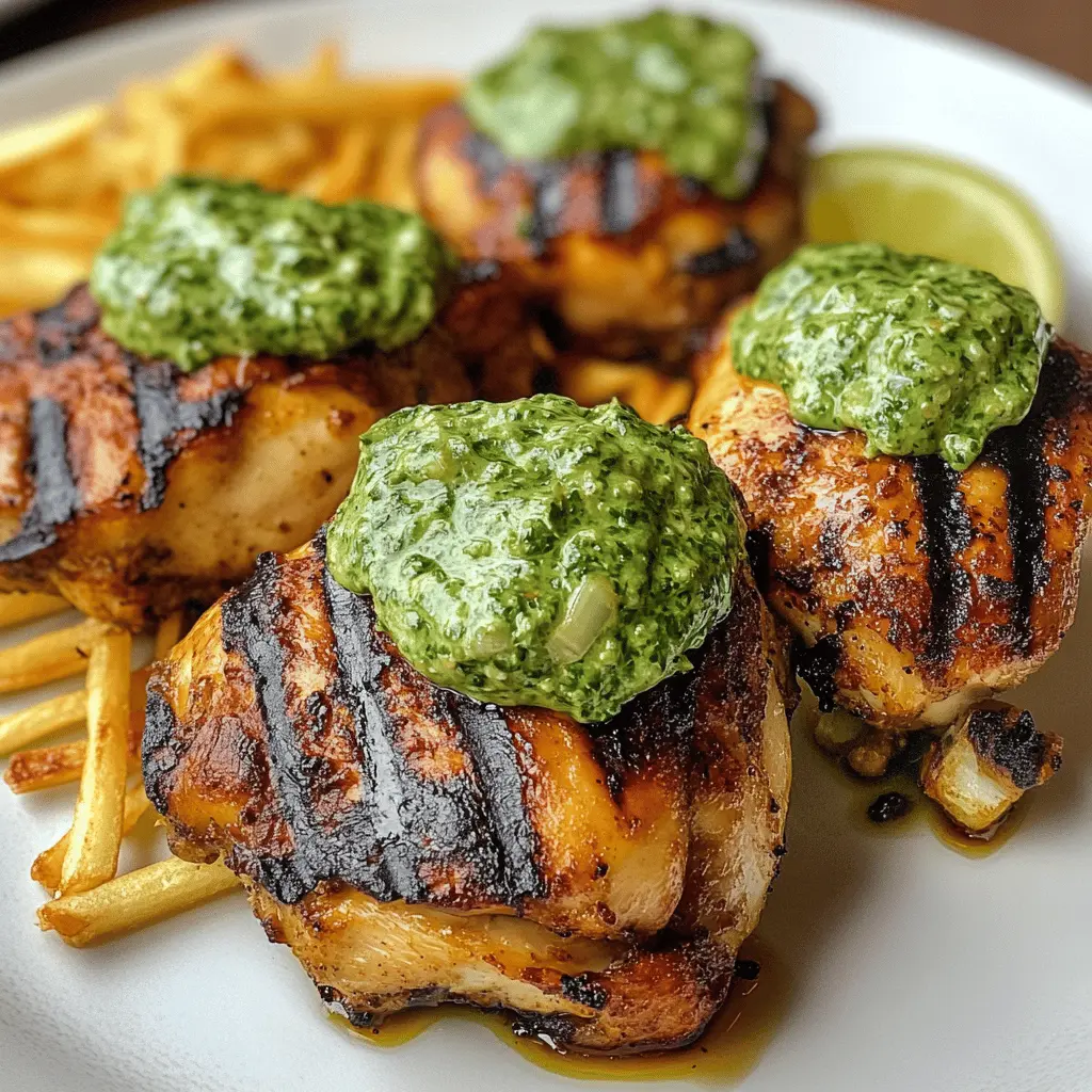 Easy Peruvian Grilled Chicken with Creamy Green Sauce