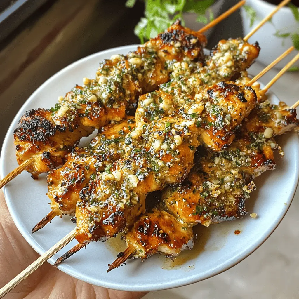 Easy Grilled Ranch Garlic Parmesan Chicken Skewers