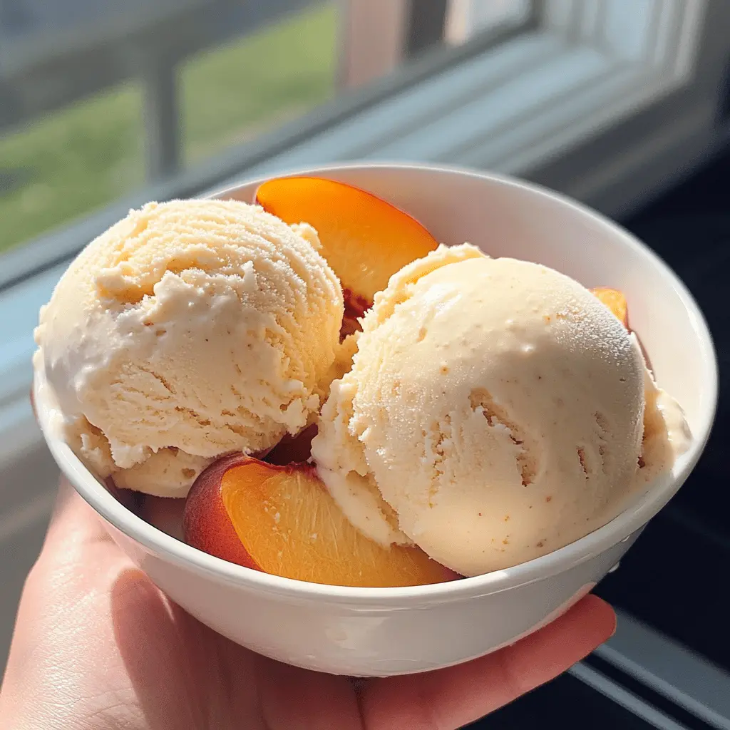 Easy Keto Peach Ice Cream Recipe