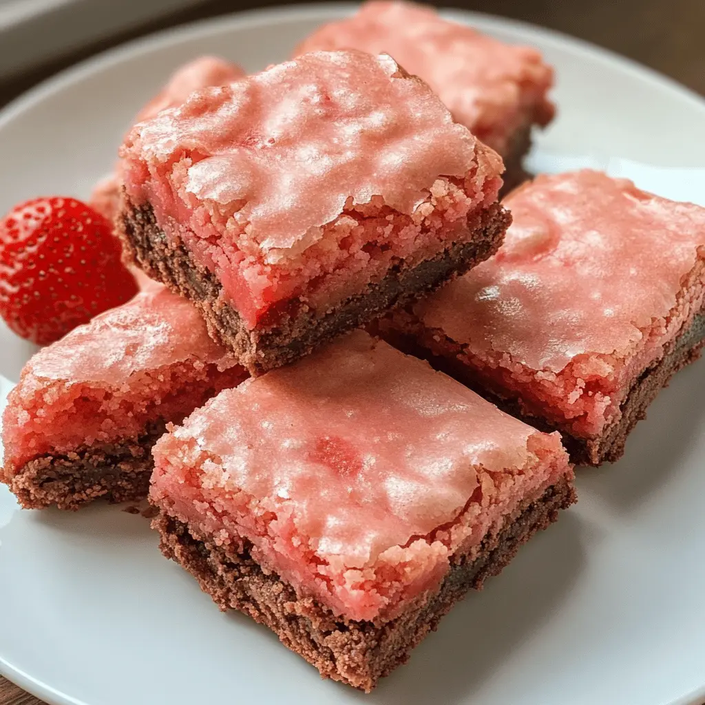 Easy Strawberry Brownies Recipe for Summer Treats