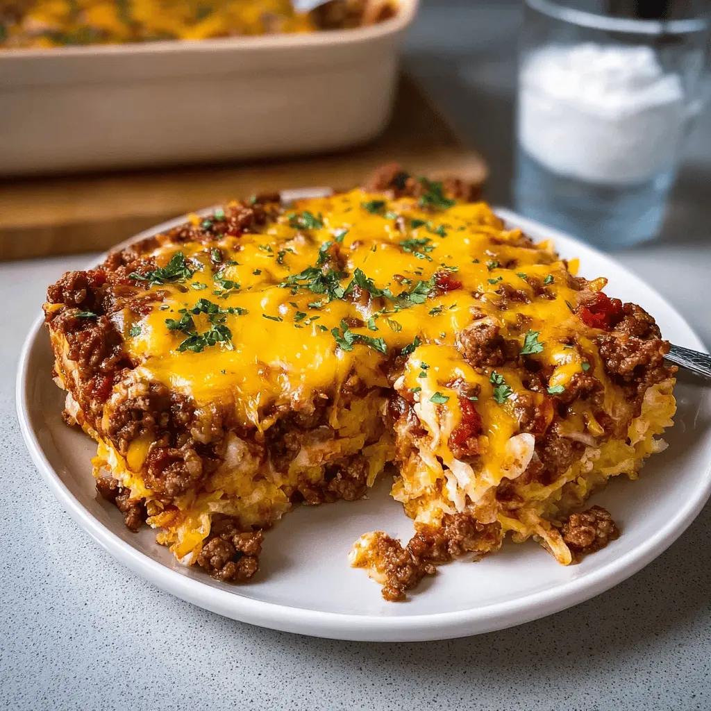 Easy Cheesy Hamburger Casserole Recipe