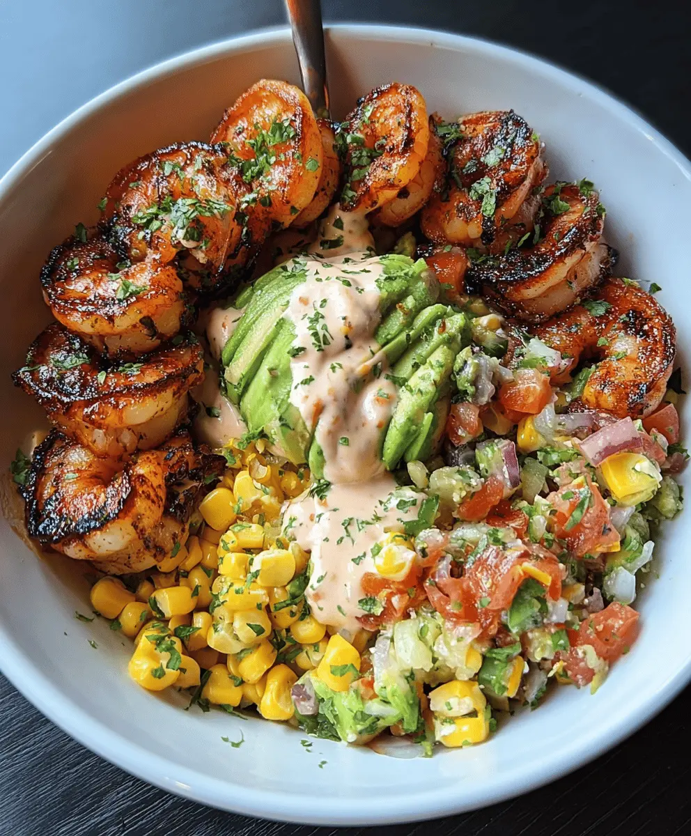 Easy Grilled Shrimp Bowl with Avocado and Corn Salsa