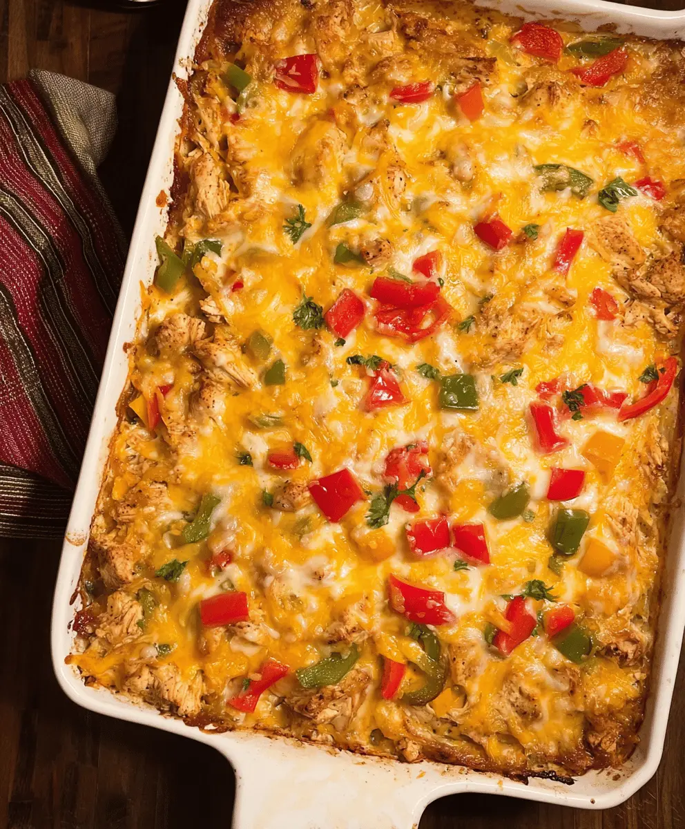 Easy Chicken Fajita Casserole Recipe