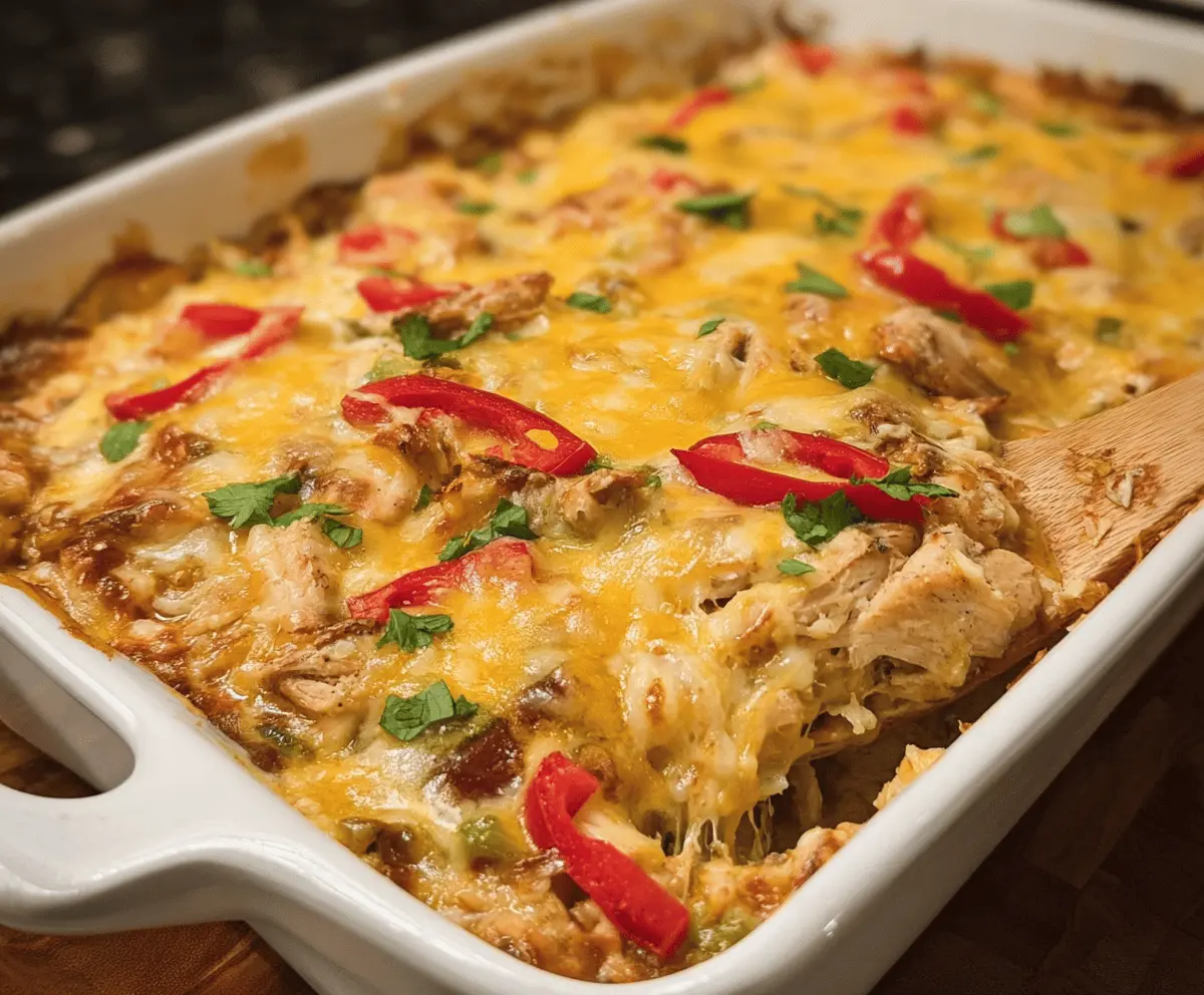Easy Chicken Fajita Casserole Recipe