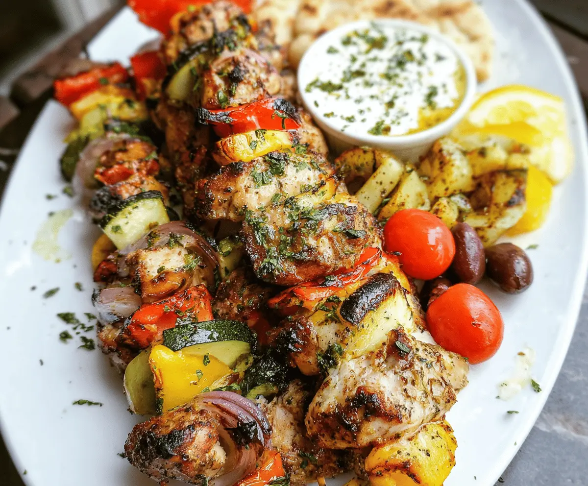 Easy Greek Chicken Kabobs Recipe