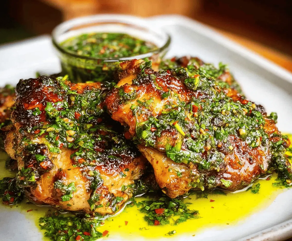 Easy Chimichurri Chicken Thighs Recipe