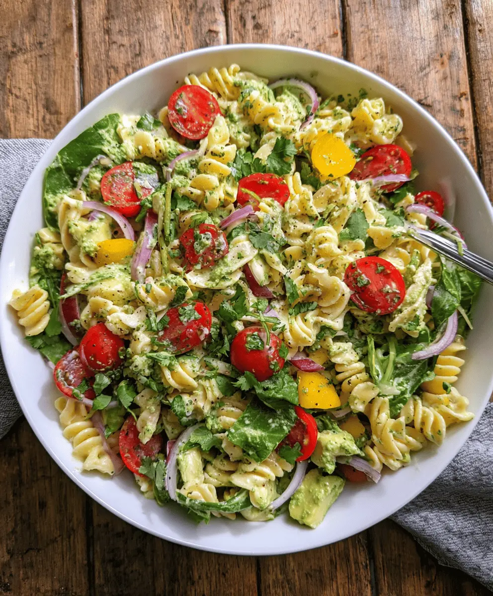 Easy Cilantro Lime Pasta Salad Recipe