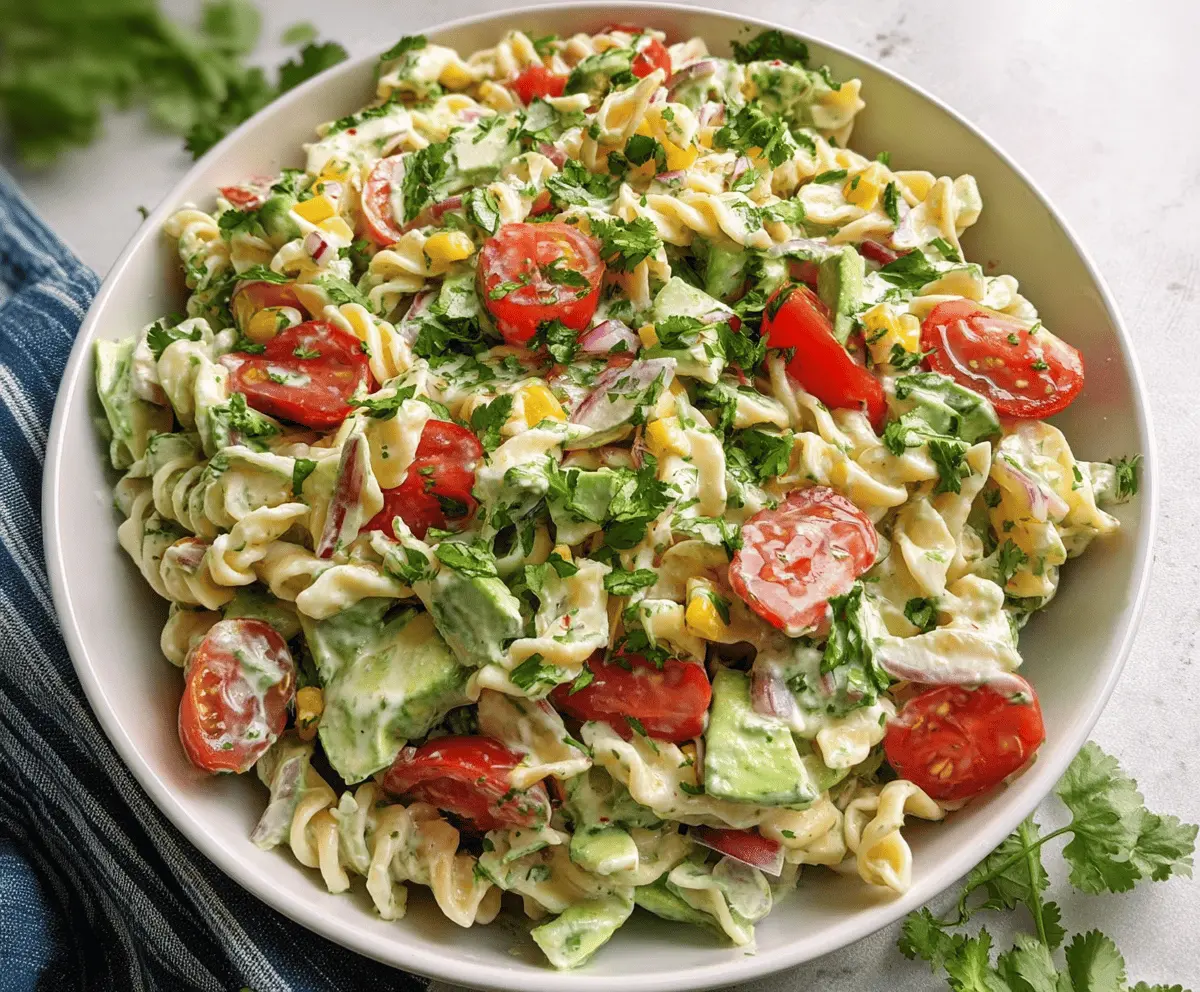 Easy Cilantro Lime Pasta Salad Recipe