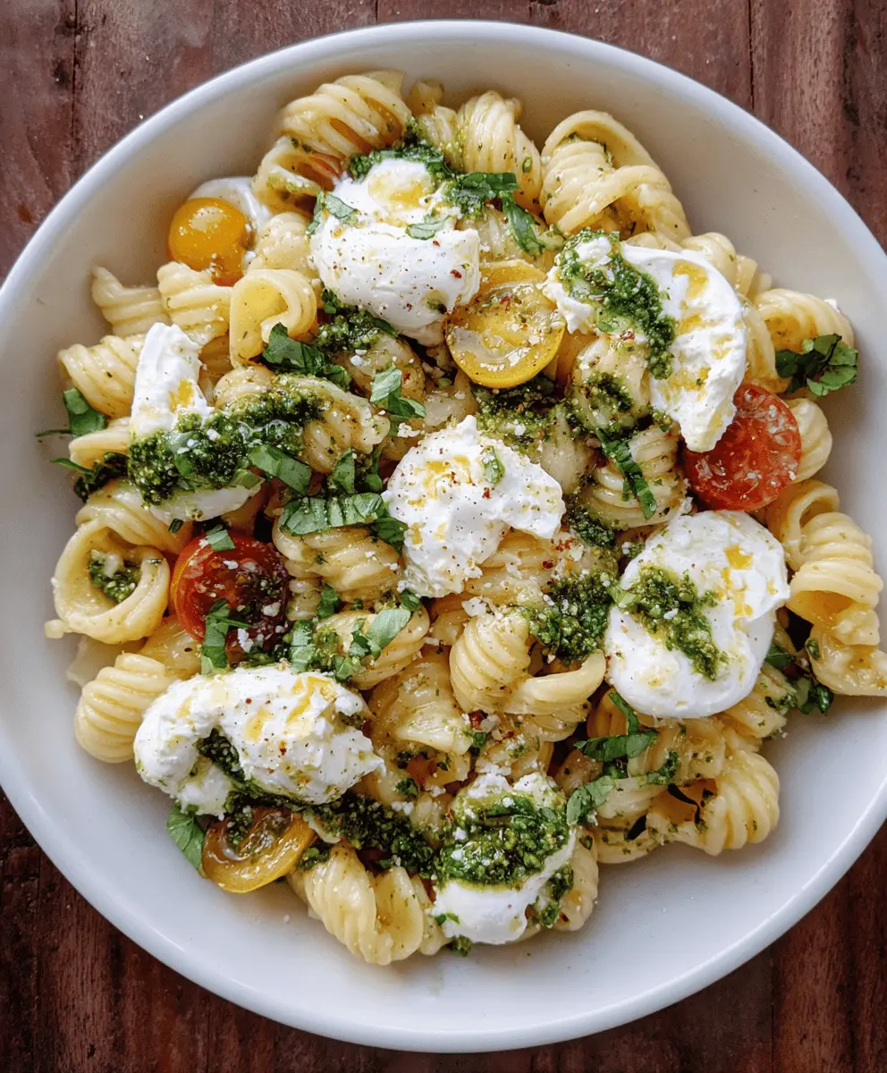 Easy Lemon Burrata Pasta Salad Recipe