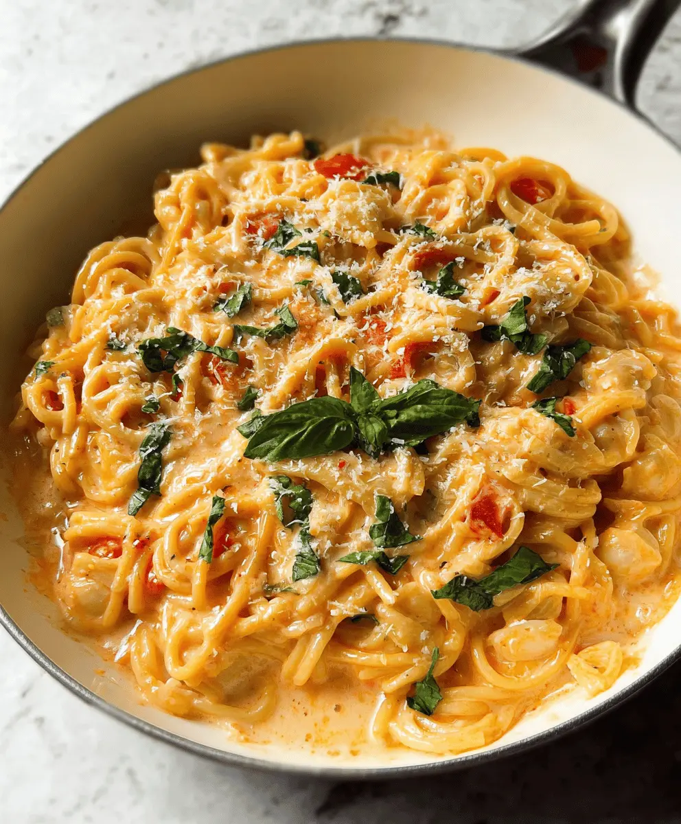 Easy Creamy Basil Tomato Pasta Recipe