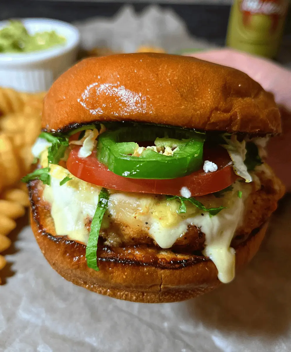 Easy Jalapeño Pepper Jack Chicken Burgers