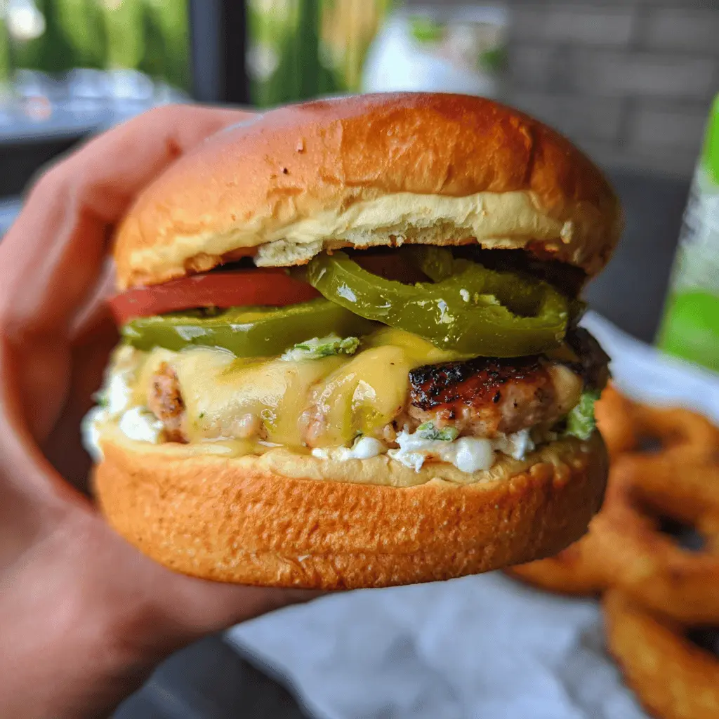 Easy Jalapeño Pepper Jack Chicken Burgers
