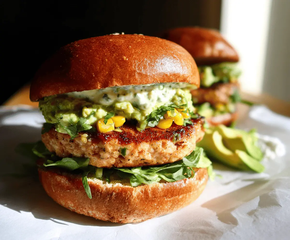 Easy Honey Jalapeño Turkey Burgers with Creamy Avocado Sauce