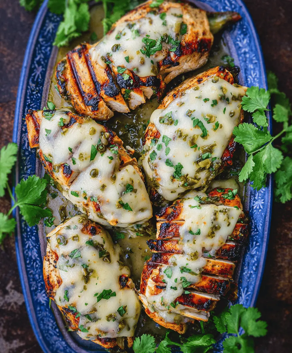 Cheesy Grilled Salsa Verde Chicken Recipe