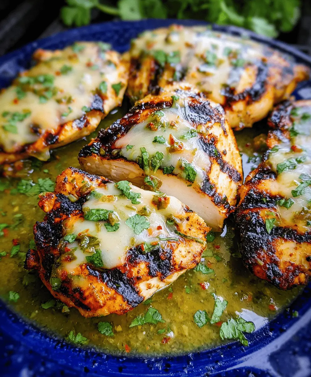 Cheesy Grilled Salsa Verde Chicken Recipe