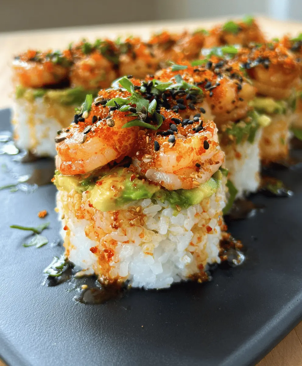 Easy Spicy Shrimp Sushi Stacks Recipe